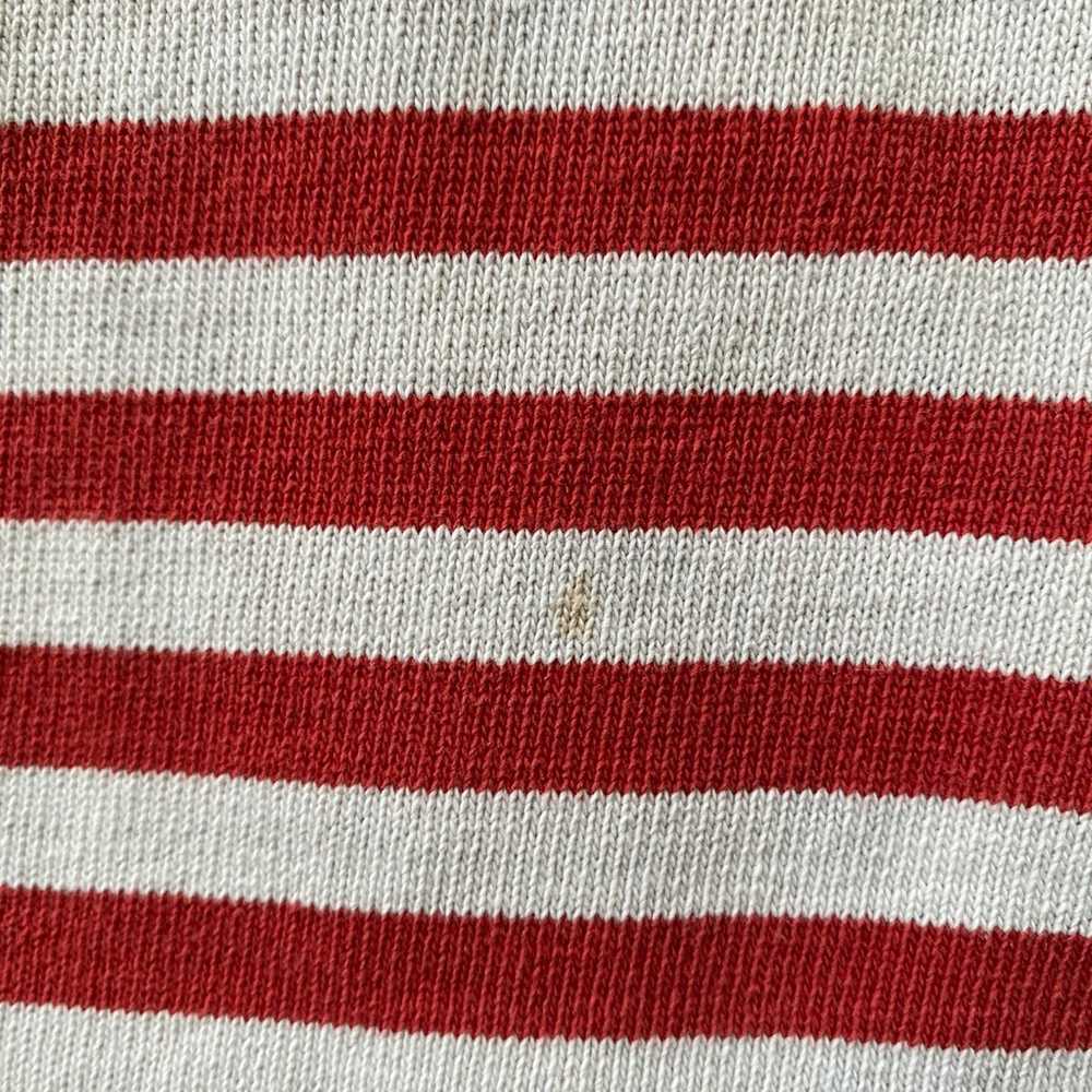 Rare! Vintage APC Red & White Striped Sweatshirt … - image 6