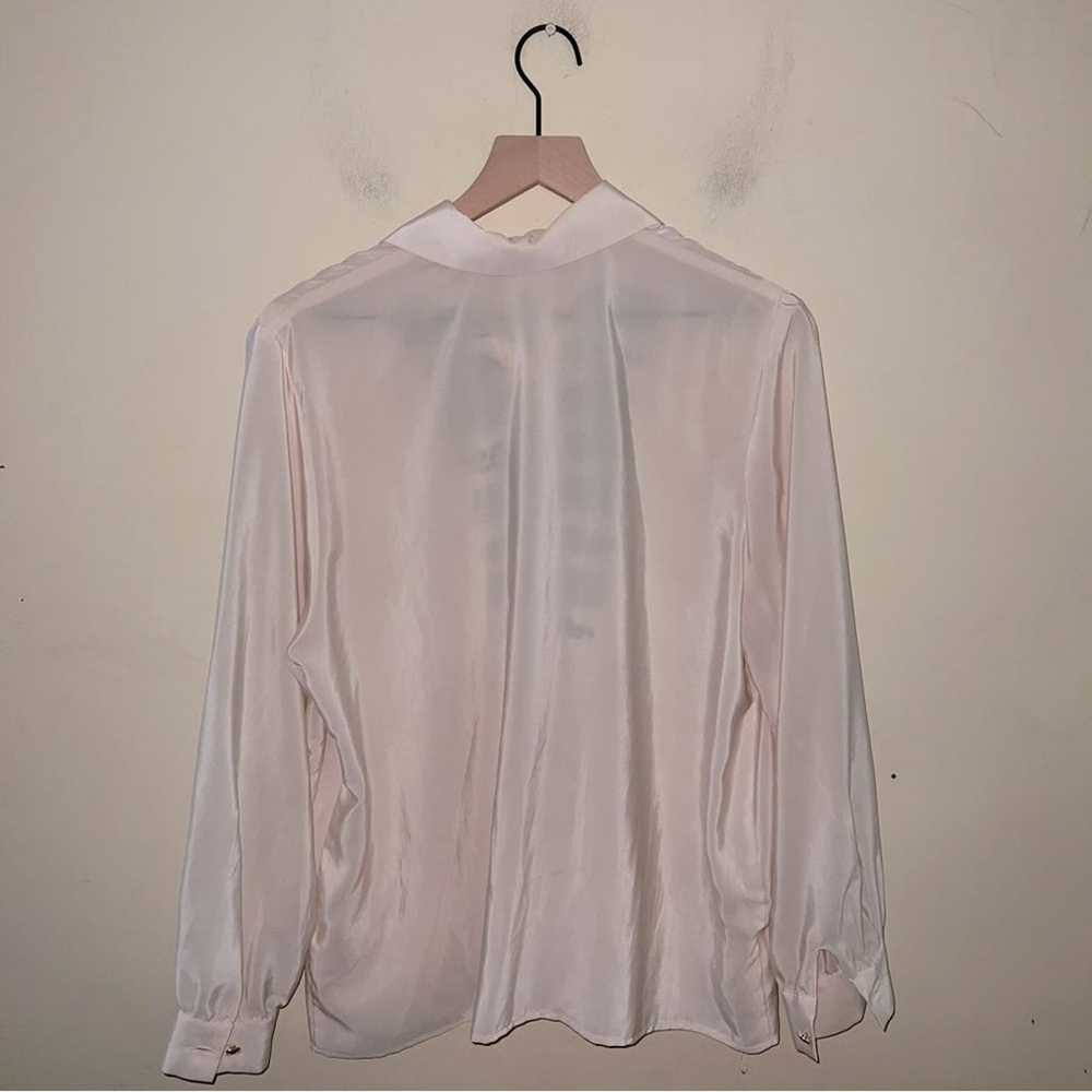VNTG GREGE PARIS silk embroidered blouse L - image 6