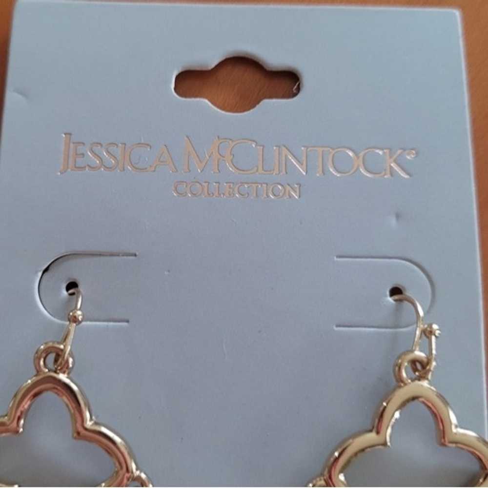 Jessica McClintock Gold Drop Dangle Earrings - image 2