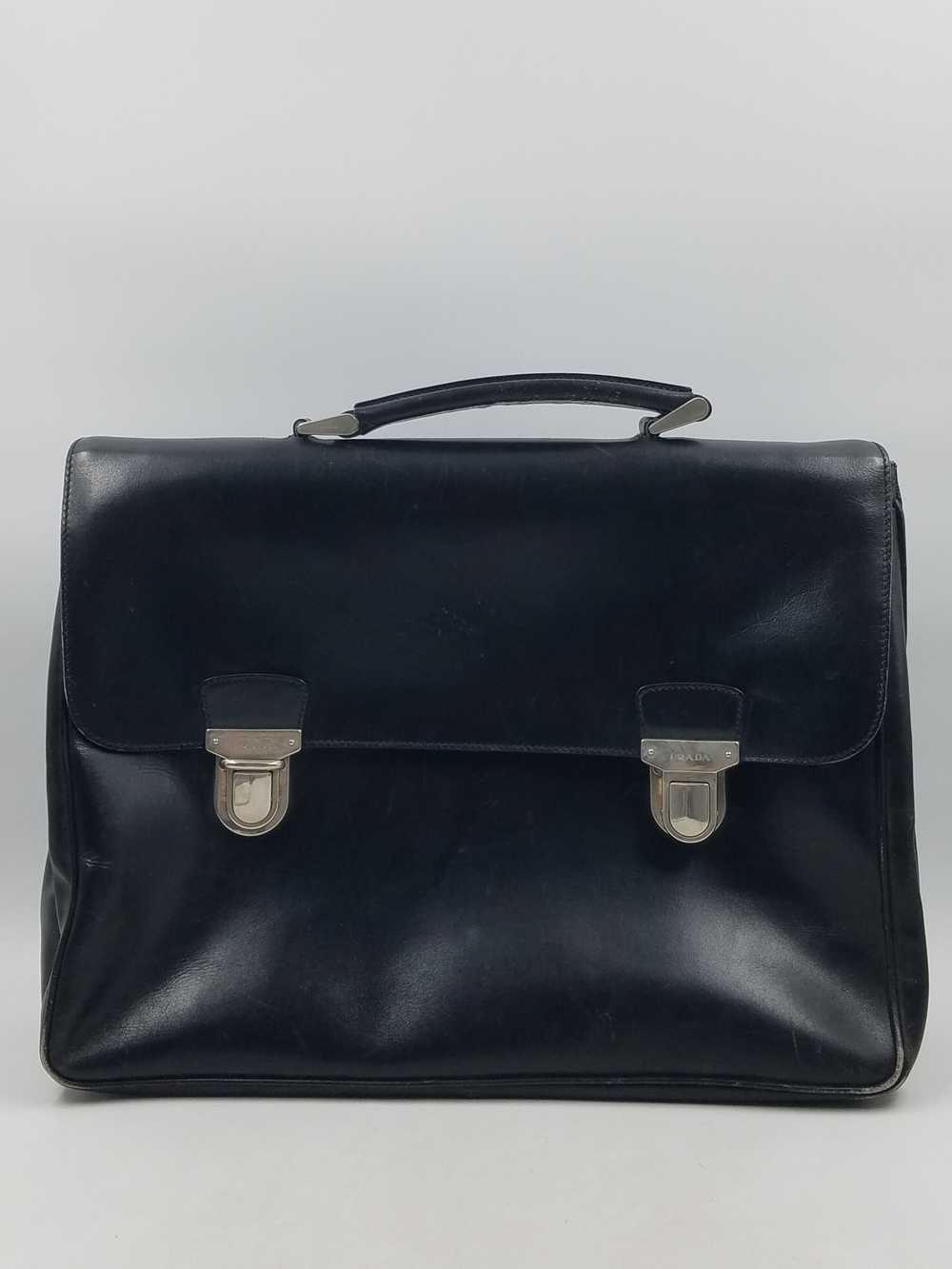 Authentic Prada Black Leather Briefcase - image 1