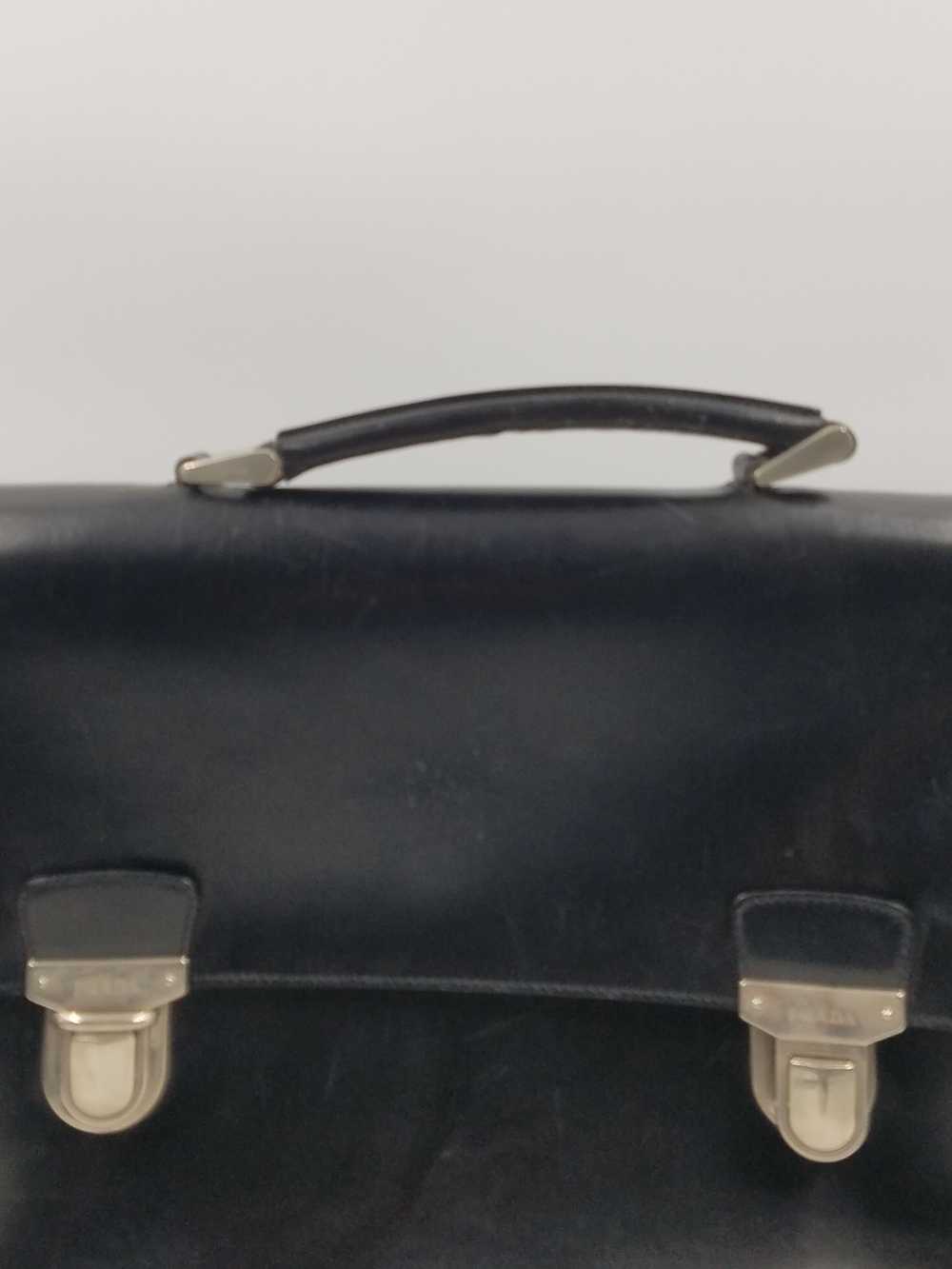 Authentic Prada Black Leather Briefcase - image 7