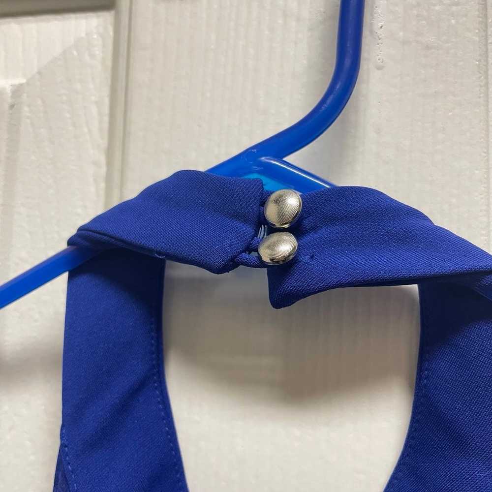 Jarlo blue halter neck maxi dress - image 4