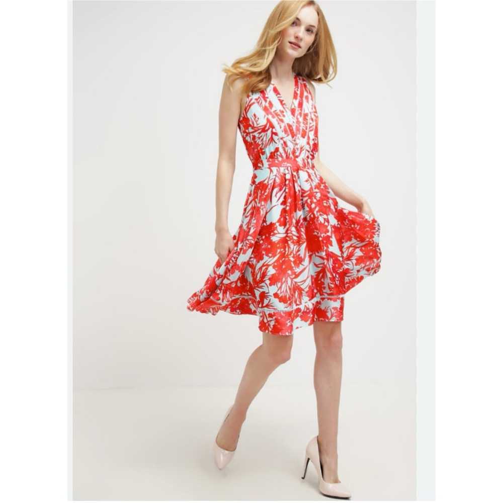 BANANA REPUBLIC FLORAL VEE DRESS IN CANDY TEAL - image 1