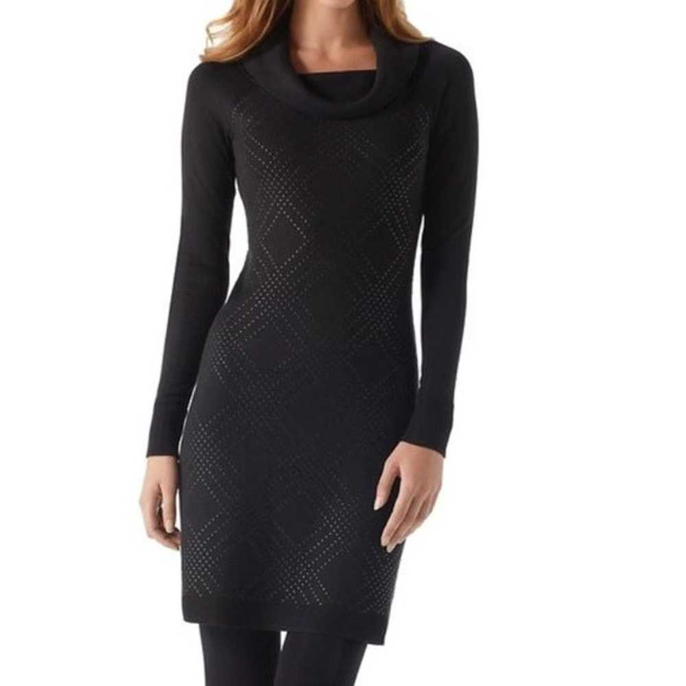 WHBM Black Studded Sweater Dress - image 1