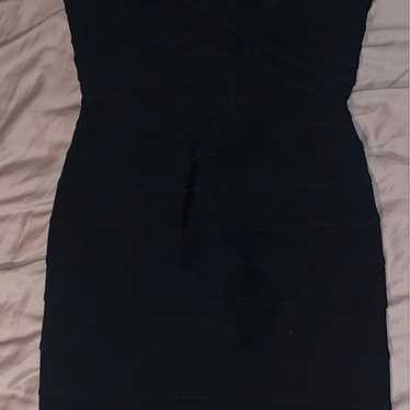 Aqua Black Bodycon Dress