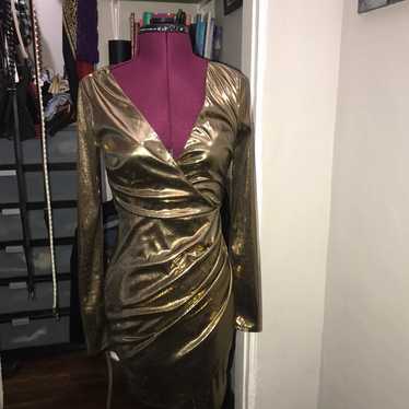 Nasty Gal Liquid Gold Dress