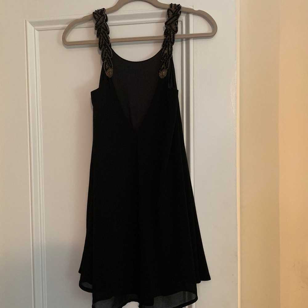 Little Black Dress With Beaded Straps - image 2