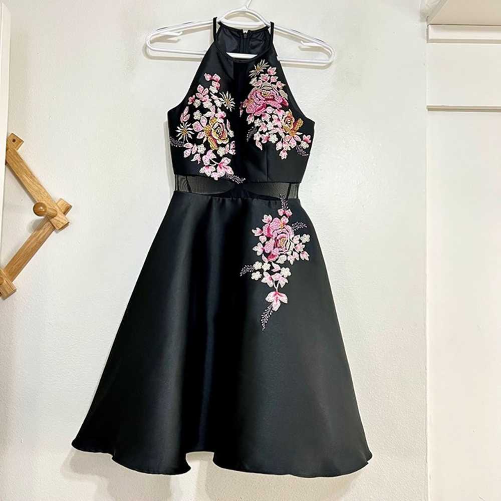 Xscape Floral Embroidered Illusion Fit&Flare Dres… - image 2