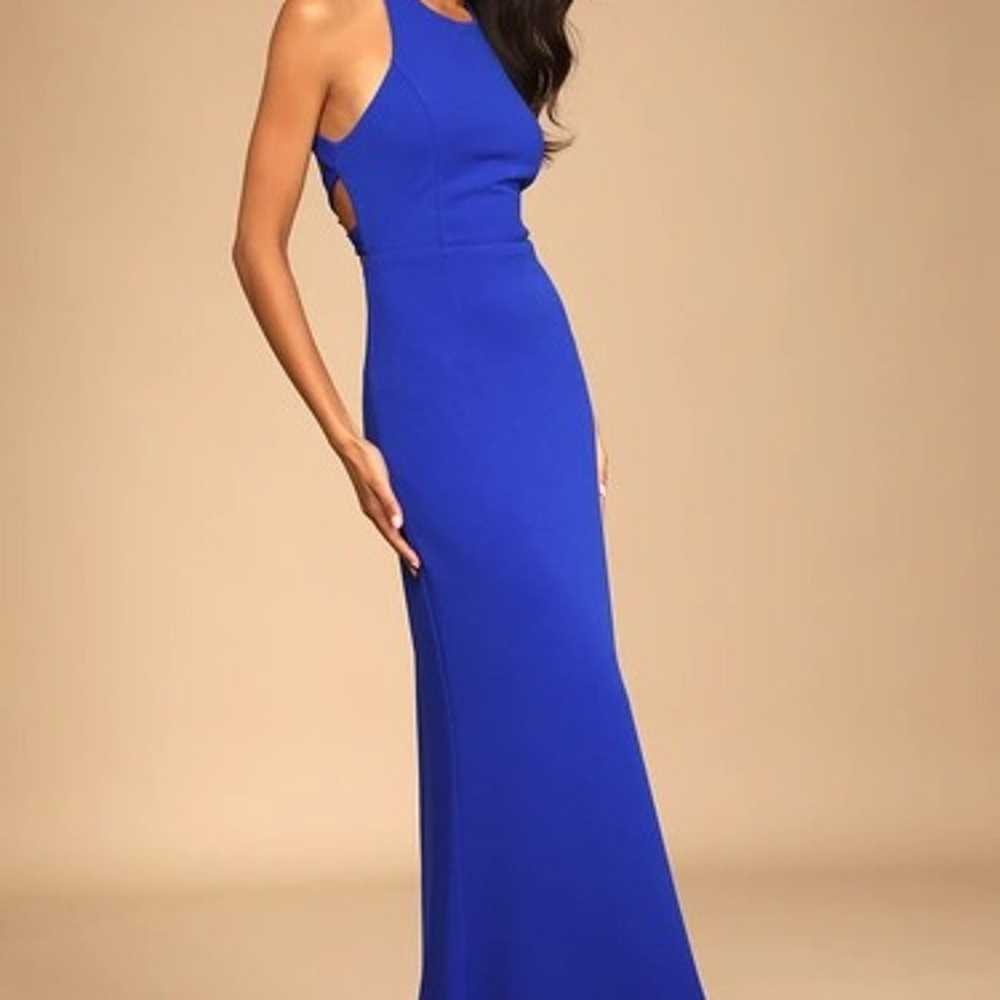Straight To The Heart Royal Blue Backless Maxi Dr… - image 3