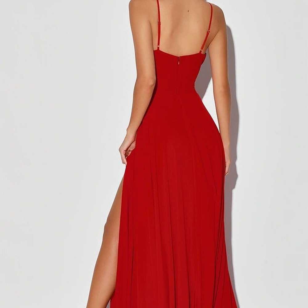 Cause for Commotion Red Pleated Bustier Maxi Dres… - image 4