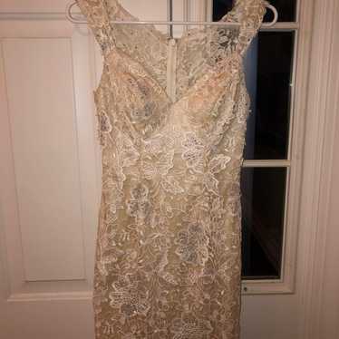 Lauren Ralph Lauren Dress XS Lacey Ivory Crochet Cotton Wedding