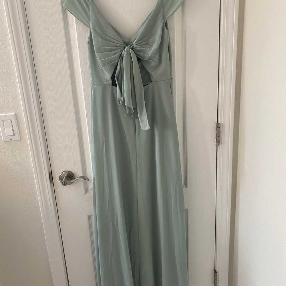 David’s bridal dusty sage bridesmaid dress. Size 0 - image 2