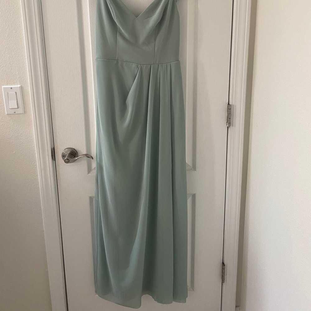 David’s bridal dusty sage bridesmaid dress. Size 0 - image 6