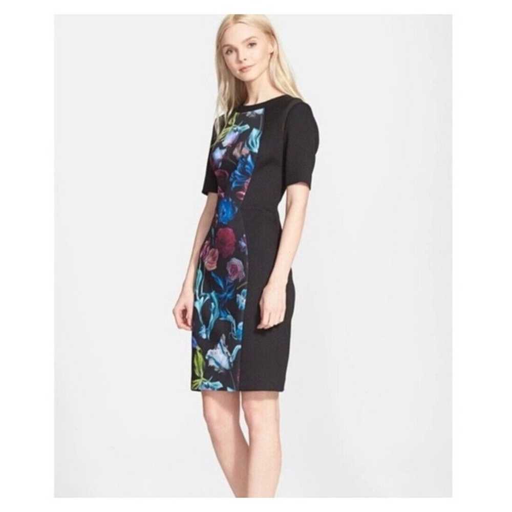 Ted Baker Abade Sheath Dress Black Floral Midnigh… - image 3