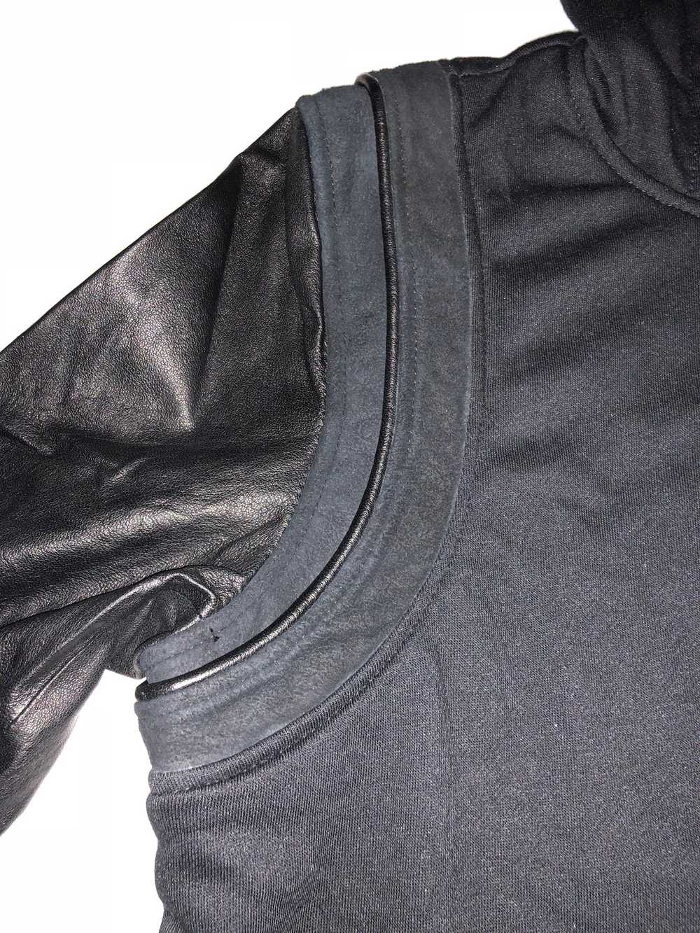 Iro Black Leather Sleeve Hoodie - image 5