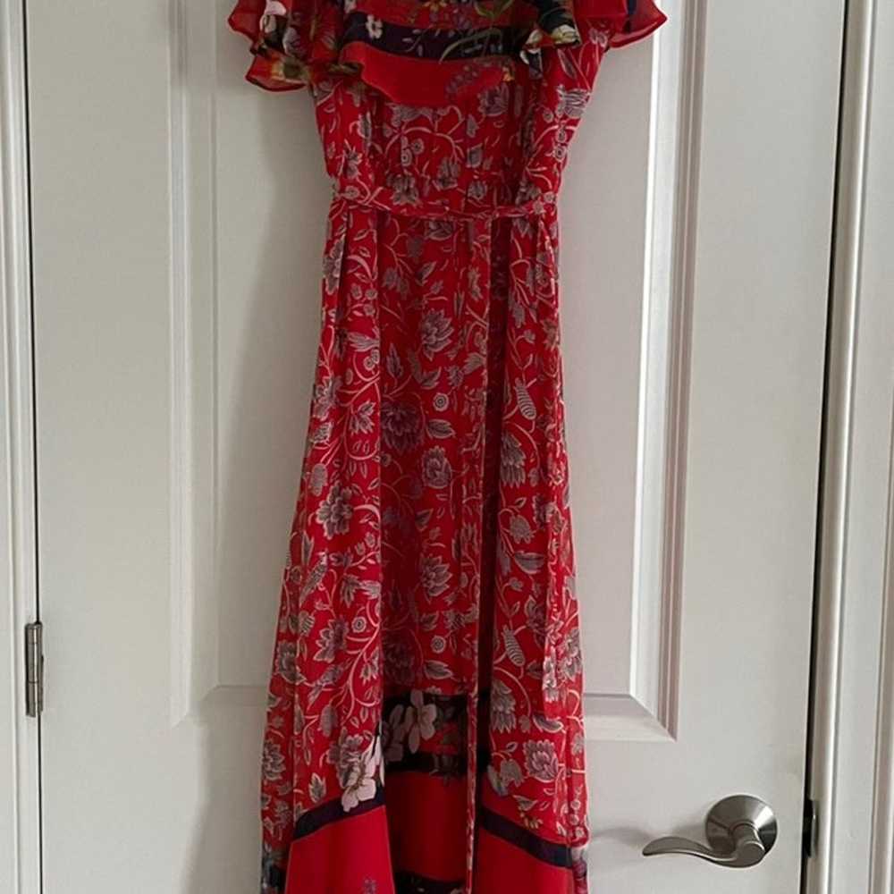 Anthropologie One September Zuri Midi Red Floral … - image 3