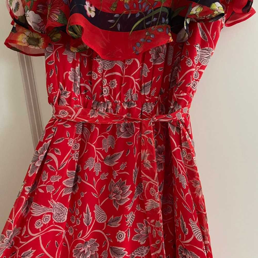 Anthropologie One September Zuri Midi Red Floral … - image 7