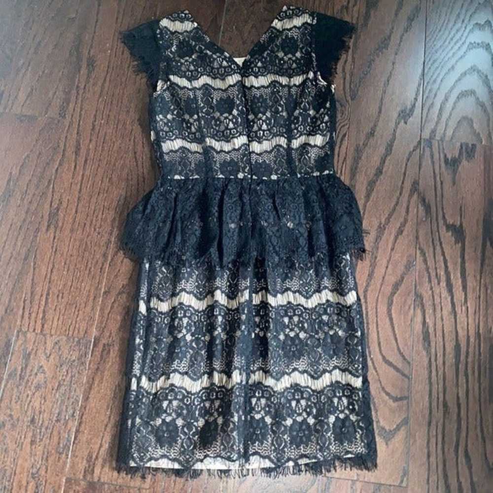 ANTHROPOLOGIE MAEVE Black Lace Cap Sleeve Elsa Pe… - image 5