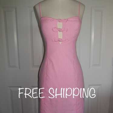 Lilly Pulitzer- Pink Seersucker Dress