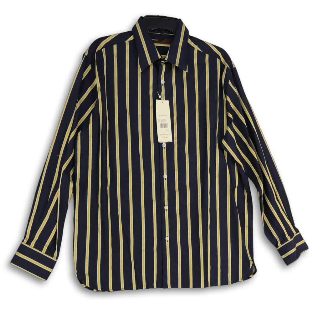NWT Mens Multicolor Striped Long Sleeve Collared … - image 1