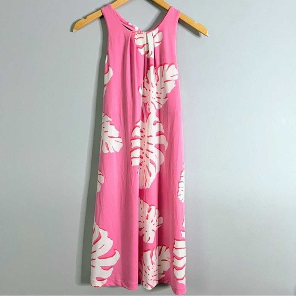 Tori Richard Pink Leafy Dress Size Small - image 1