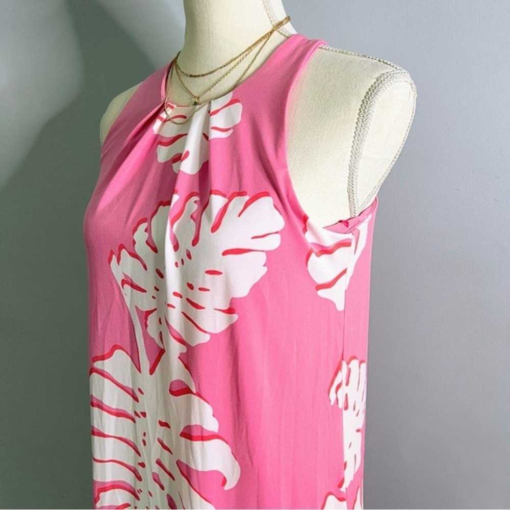 Tori Richard Pink Leafy Dress Size Small - image 3