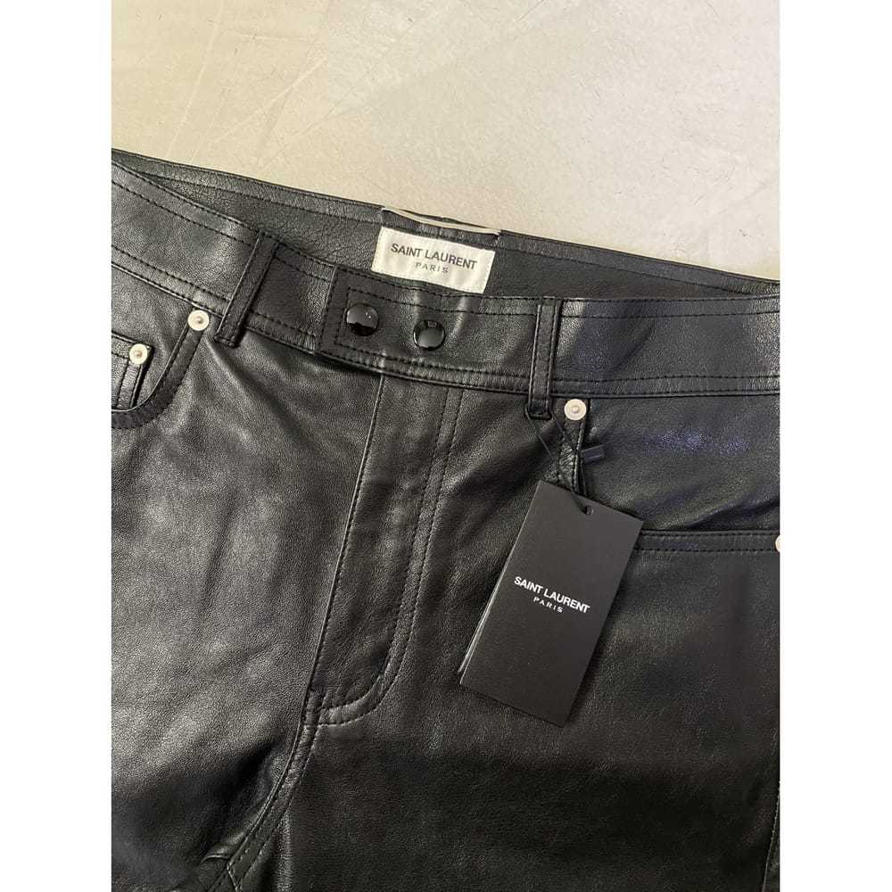 Saint Laurent Leather trousers - image 2