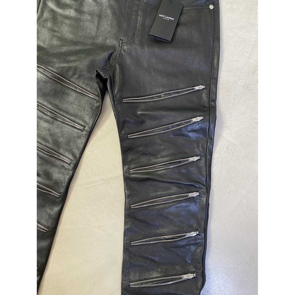 Saint Laurent Leather trousers - image 3