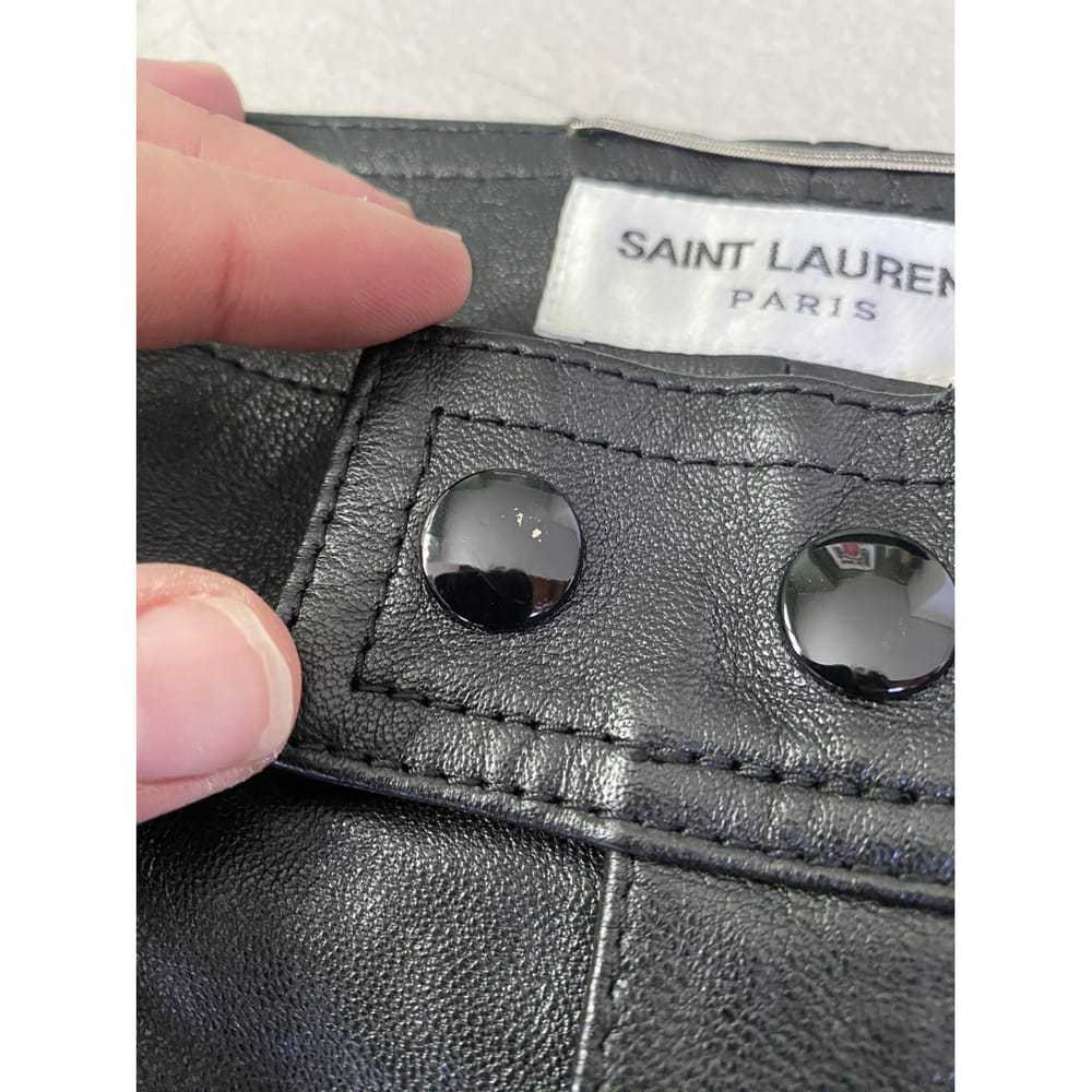 Saint Laurent Leather trousers - image 9