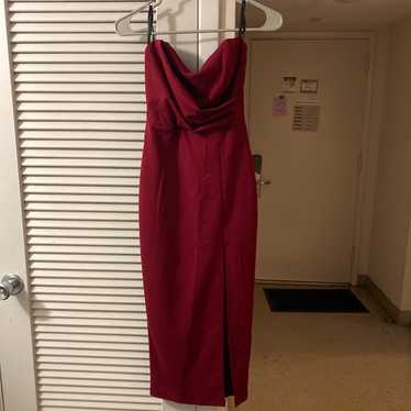 Deep Red Satin Dress