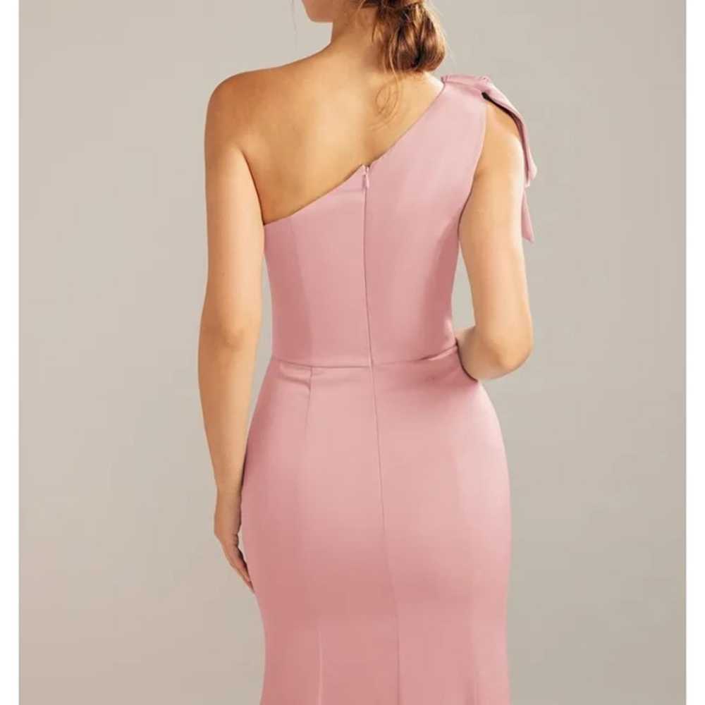 AW Bridal Pink Satin Floor Length Gown - image 2