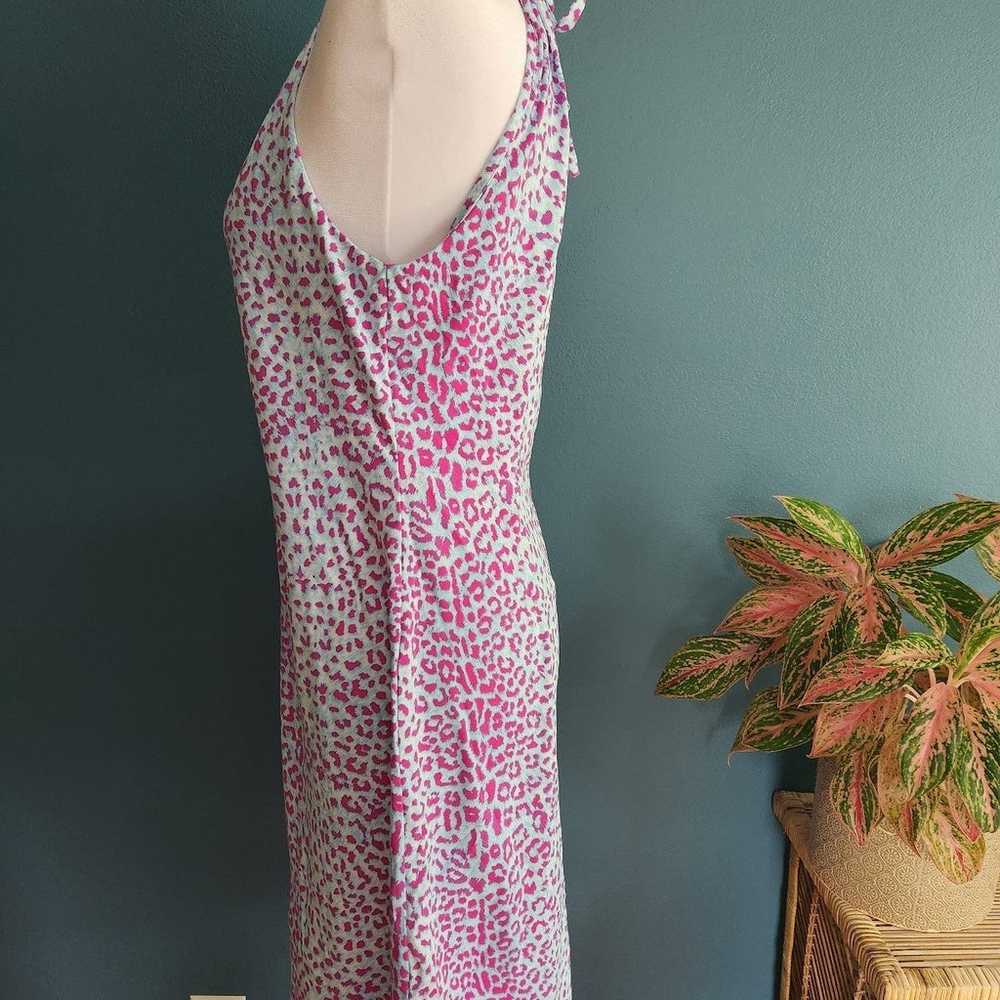 Pink and Blue Leopard Print Dress - image 2