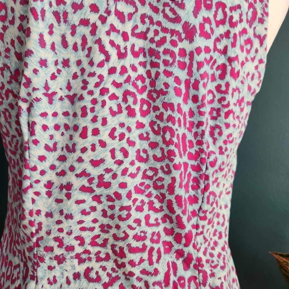 Pink and Blue Leopard Print Dress - image 4