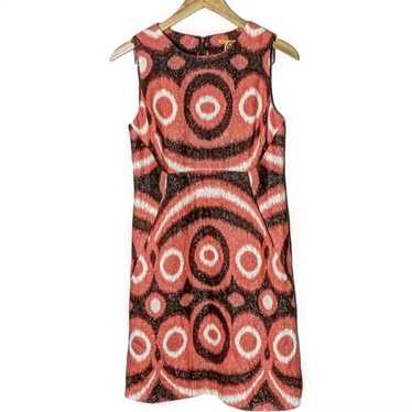 Tory Burch Linen Metallic Shimmer Shift Dress