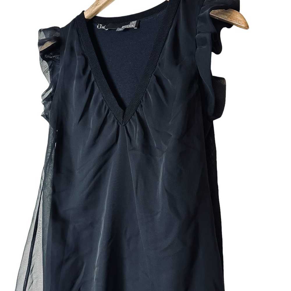 Love Moschino Black Mini Dress Size 4 - image 2
