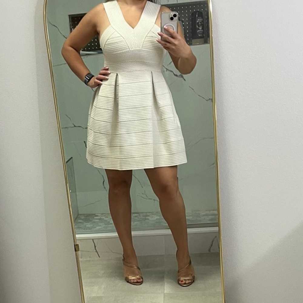 H&M white fit and flare dress - image 1