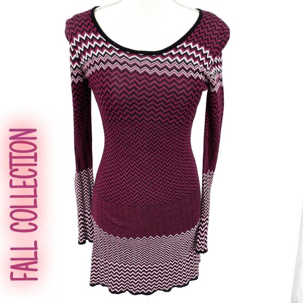 C Long sleeve sweater dress size 6 - image 2