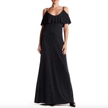 New Three Dots Cold Shoulder Ruffle Maxi Dress - image 1