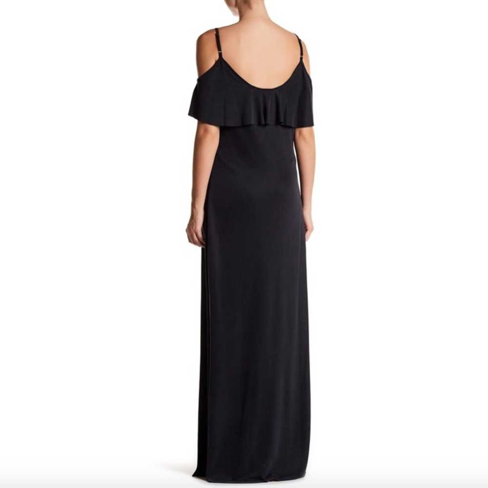 New Three Dots Cold Shoulder Ruffle Maxi Dress - image 2