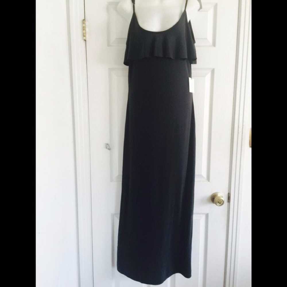 New Three Dots Cold Shoulder Ruffle Maxi Dress - image 5