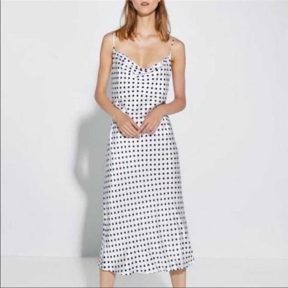 Zara Polka Dot Slip Dress - image 1