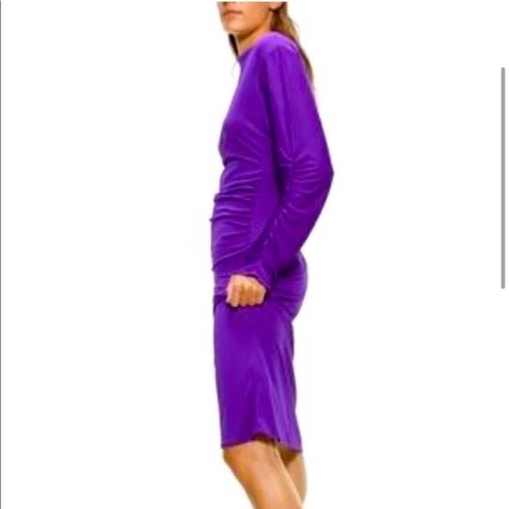 Zara Ruched Purple Midi dress - image 4