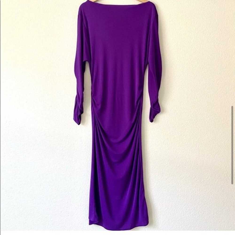 Zara Ruched Purple Midi dress - image 5