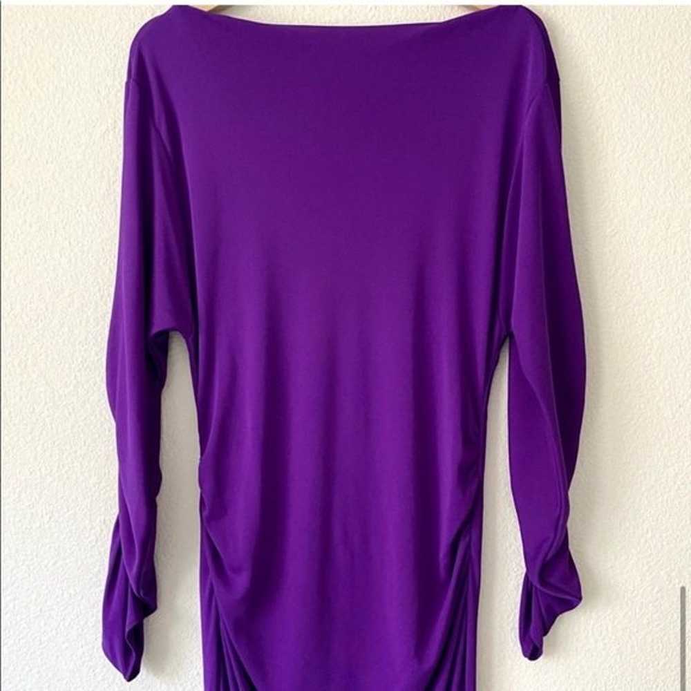 Zara Ruched Purple Midi dress - image 6