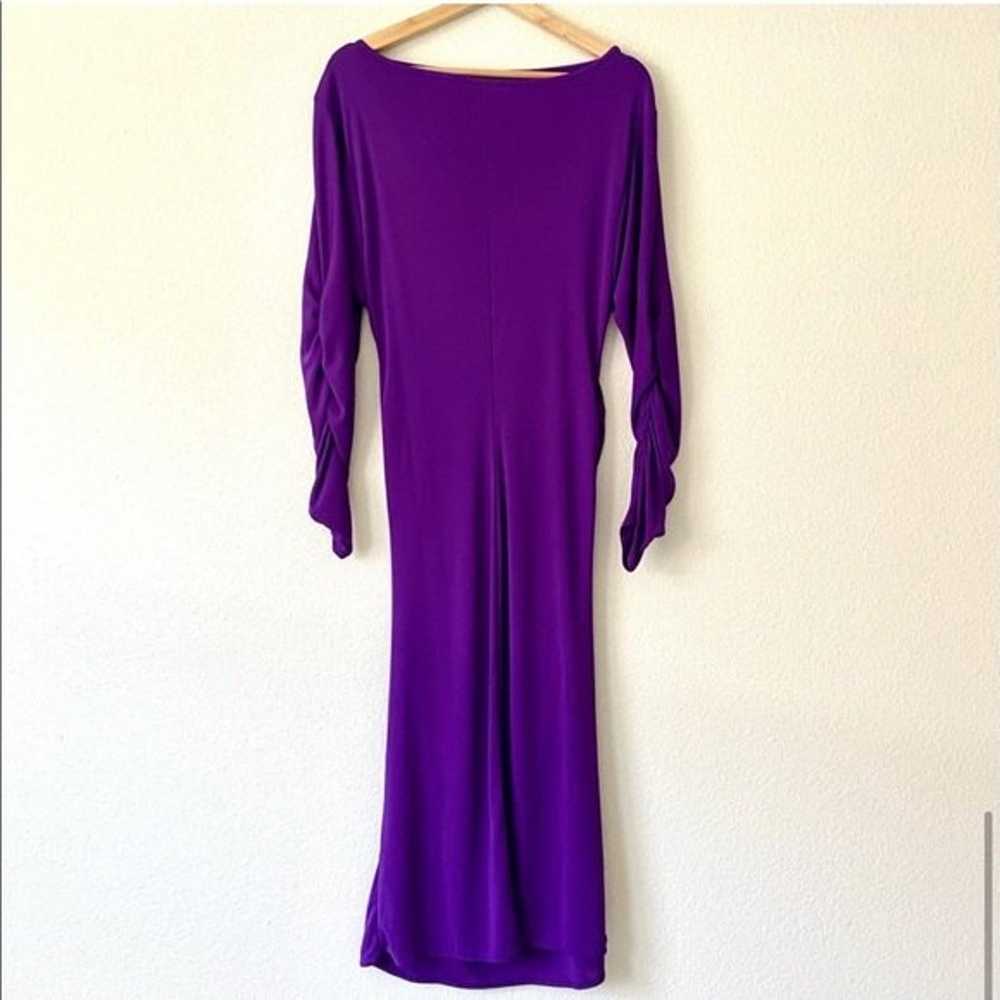 Zara Ruched Purple Midi dress - image 7