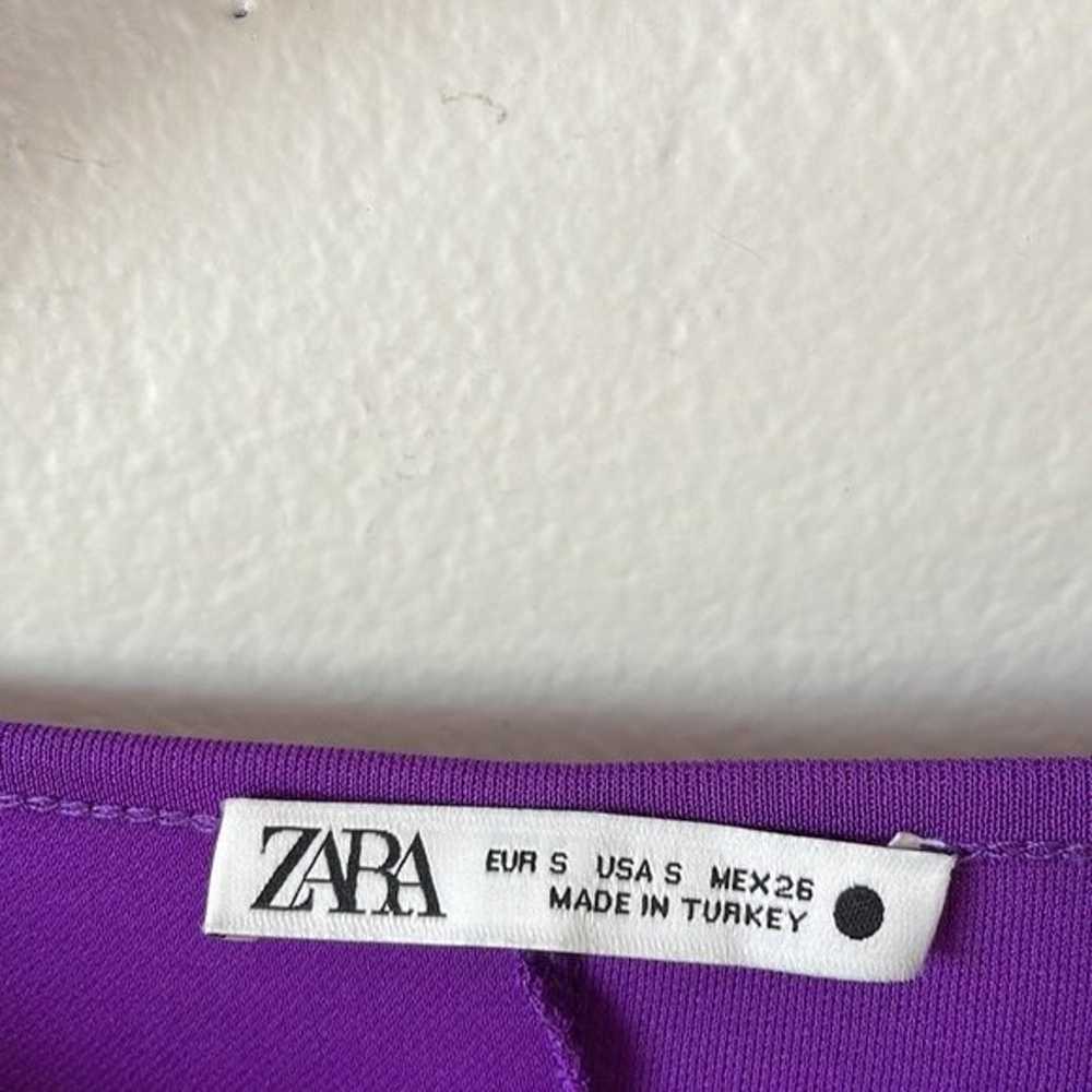 Zara Ruched Purple Midi dress - image 8