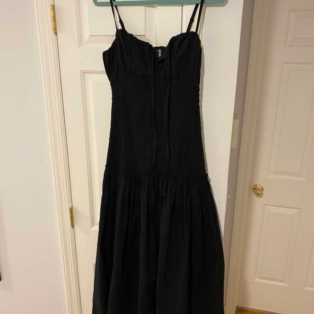 Black smocked maxi dress - image 1