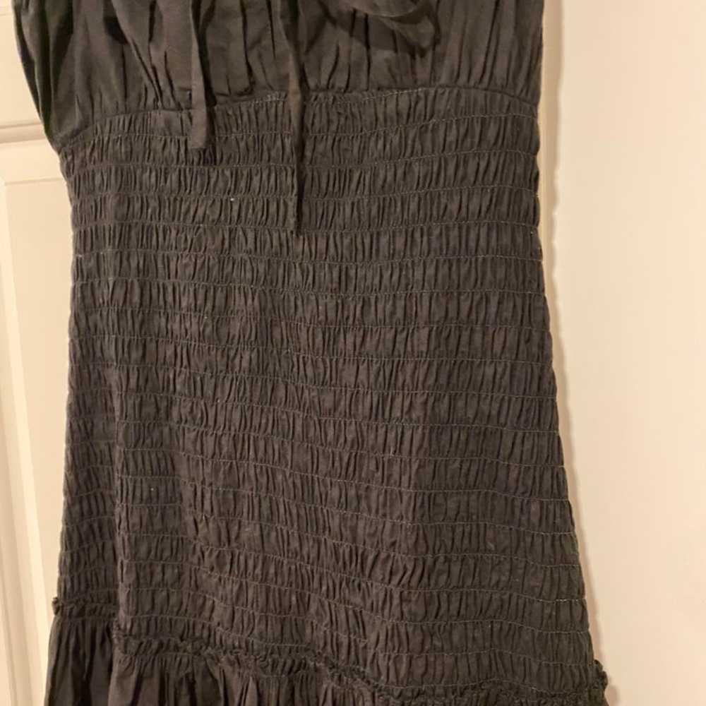 Black smocked maxi dress - image 7