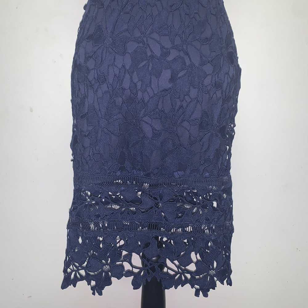 ASTR Lace Bodycon Dress, Navy, Small - image 5