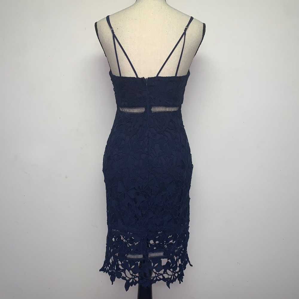 ASTR Lace Bodycon Dress, Navy, Small - image 7